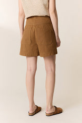 QITU PLAIN MUSTARD SHORT