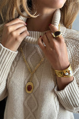 EPICEA CARNELIAN OVAL LONG NECKLACE