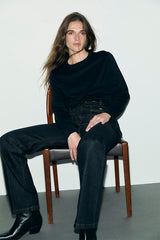 BARA BLACK THICK COTTON T-SHIRT