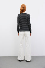 BELIA STRIPED WOOL BLEND T-SHIRT