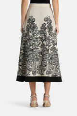TERRA EMBROIDERED SEQUIN FLARED SKIRT