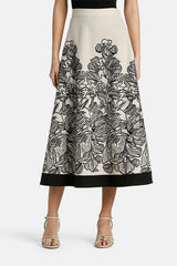 TERRA EMBROIDERED SEQUIN FLARED SKIRT