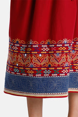 TRALCIO EMBROIDERED WRAP SKIRT