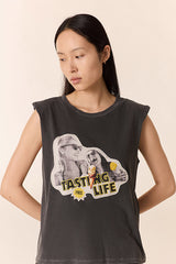 DODE TASTY CARBONE SLEEVELESS T-SHIRT
