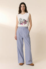 DODE TASTY OFF-WHITE SLEEVELESS T-SHIRT
