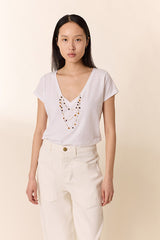 TONTON AMBER WHITE T-SHIRT