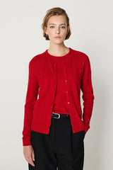 RED ROUND NECK TWIN SET