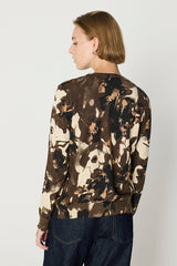 BROWN FLORAL PRINT TWINSET