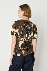 BROWN FLORAL PRINT TWINSET