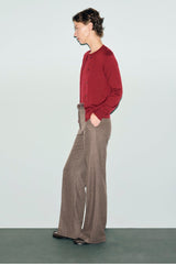 RENE RED FINE WOOL CARDIGAN