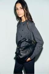 RENE CHARCOAL FINE WOOL CARDIGAN