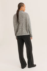 RYS CHUNKY HIGH-NECK LUREX SWEATER