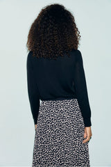RAMA BLACK FINE MERINO WOOL TURTLENECK SWEATER
