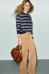 RIMA BRUSHED WOOL STRIPED SWEATER