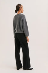 RORY RHINESTONE-BUTTON CARDIGAN