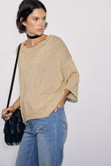 ROELLA LUREX LOOSE-FITTING SWEATER