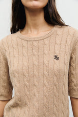RAISA BEIGE CABLE SWEATER