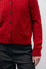 RAIZA RED CABLE CARDIGAN