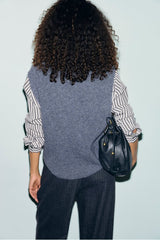 RENIA SLEEVELESS WOOL V-NECK SWEATER