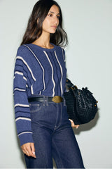 RICKI CASHMERE STRIPED SWEATER