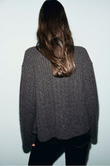 RAFA WOOL CABLE-KNIT CARDIGAN