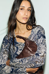 RHEA PRINTED WOOL V-NECK SWEATER
