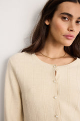 LOANE COTTON SILK LUREX CARDIGAN