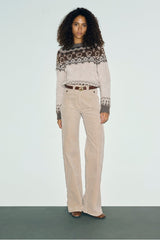 ROA GEOMETRIC PRINT THICK SWEATER