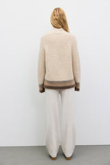 ROLA LUREX THICK HIGH-COLLAR SWEATER