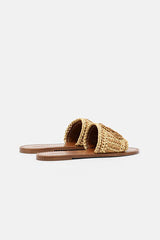 ULIVI RAFFIA STRAP SANDALS