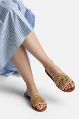 ULIVI RAFFIA STRAP SANDALS