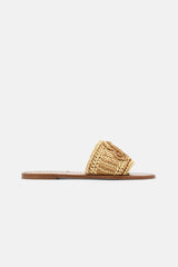 ULIVI RAFFIA STRAP SANDALS