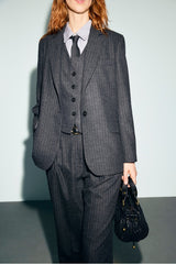 JUSTY STRIPED FLANNEL JACKET