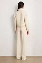 MALOE TWEED AND LUREX COLLAR JACKET