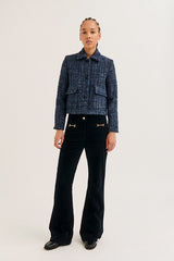 JUDITH COLLAR TWEED AND LUREX JACKET