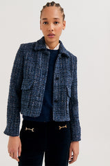 JUDITH COLLAR TWEED AND LUREX JACKET