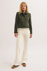 JOYCE VIRGIN WOOL HERRINGBONE JACKET