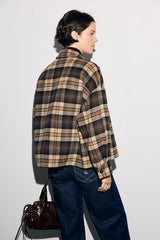 JOSIA DOUBLE-FACED WOOL CHECKERED OVERSHIRT