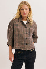 JELSA CHECKED VIRGIN WOOL OVERSHIRT