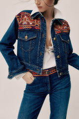 VANINI EMBROIDERED DENIM JACKET
