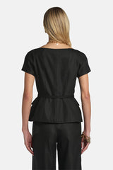 VAROMA BLACK UNSTRUCTURED BLAZER