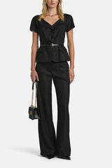 VAROMA BLACK UNSTRUCTURED BLAZER
