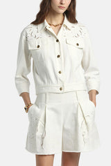 VASSANO EMBROIDERED DENIM JACKET