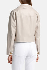 VESTE BEIGE LEATHER JACKET