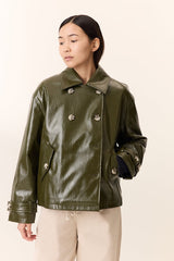 VANNI GREEN COATED JACKET