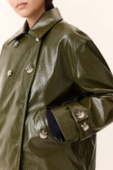 VANNI GREEN COATED JACKET