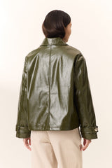 VANNI GREEN COATED JACKET