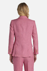 VETRATE PINK CLASSIC LINEN BLAZER