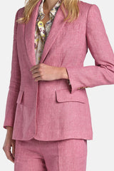 VETRATE PINK CLASSIC LINEN BLAZER