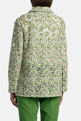 VIATICO GREEN MACRAME LACE BLAZER